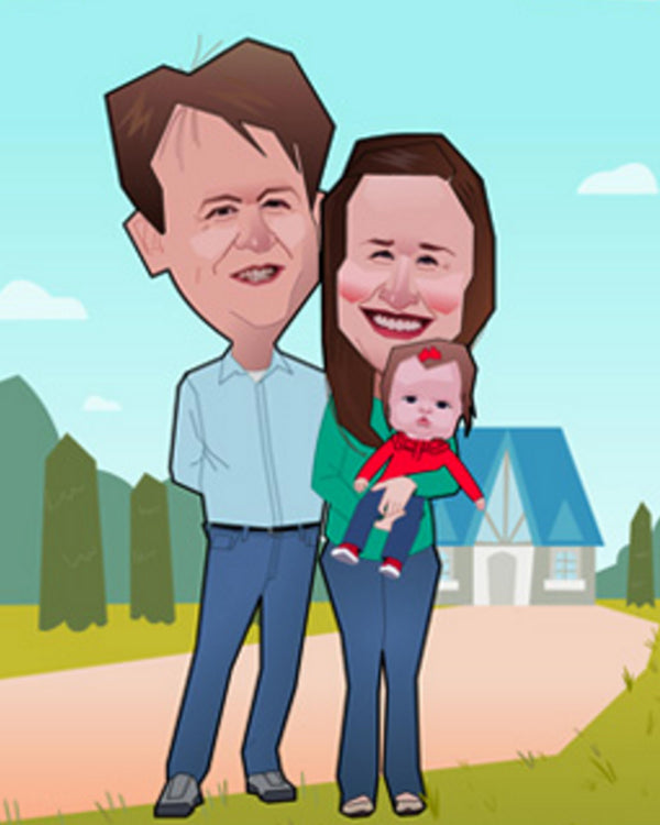 Flat Digital Caricatures Artists