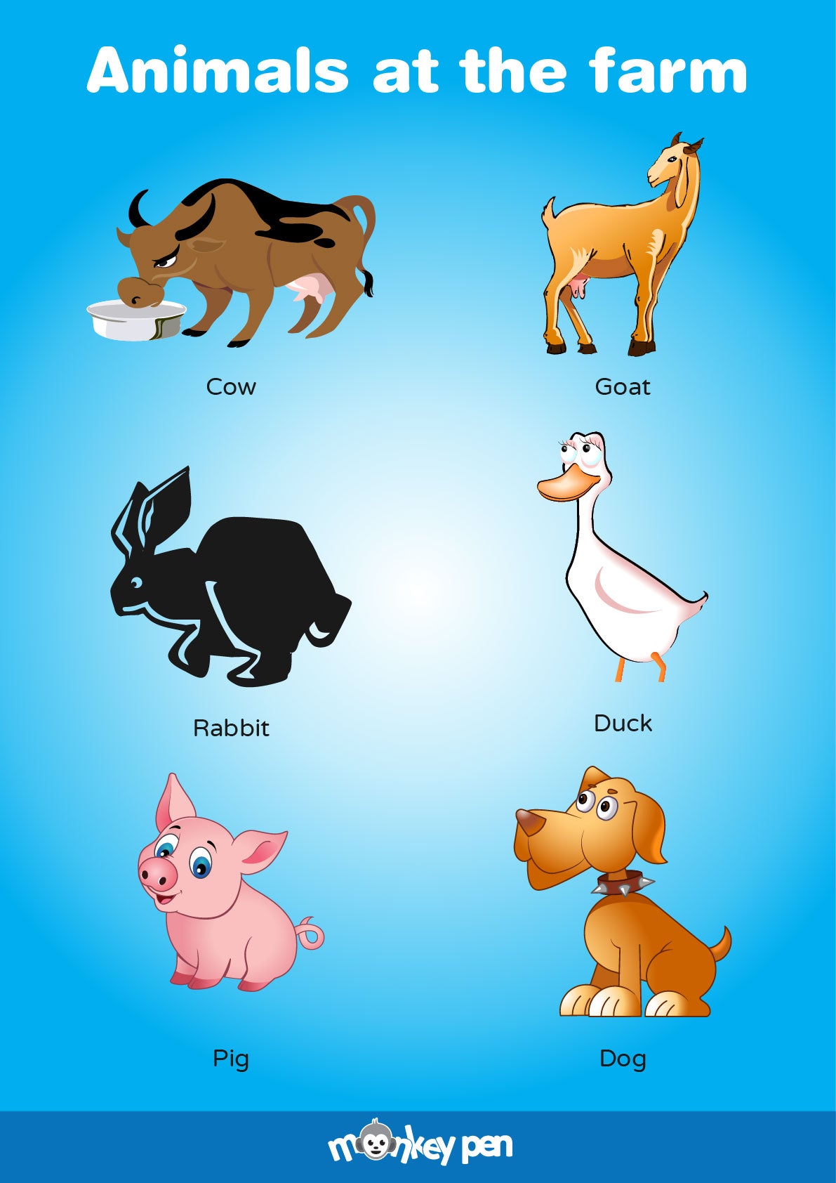 Free Farm Animal Poster for Kids