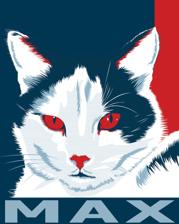 Order Pet Portraits Artwork in Obama Style