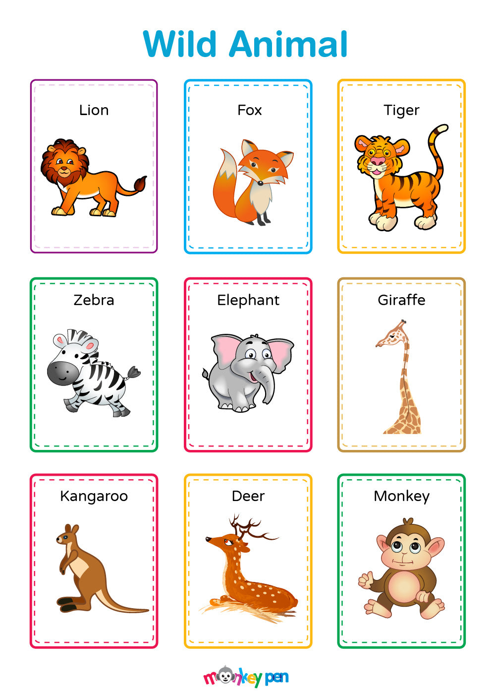 Free Wild Animal Posters for Kids