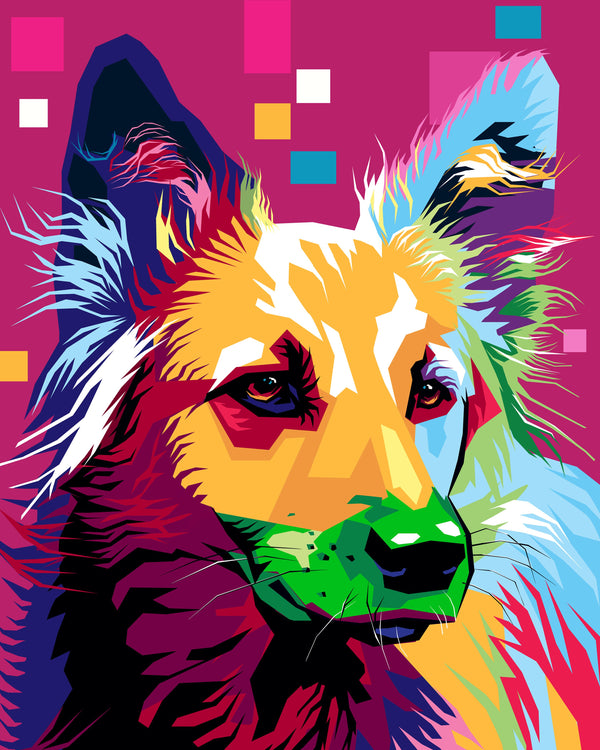 Color WPAP style Pet portrait