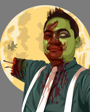 Portrait Artwork in Zombie Style 