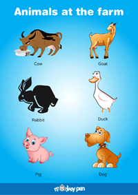 Farm Animal Poster for Kids 