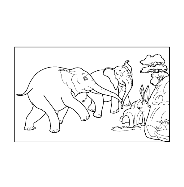 Elephant Colouring Sheet