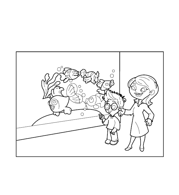 Aquarium Colouring Page