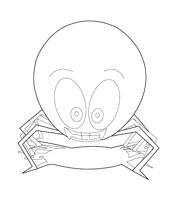 Spider Colouring Image