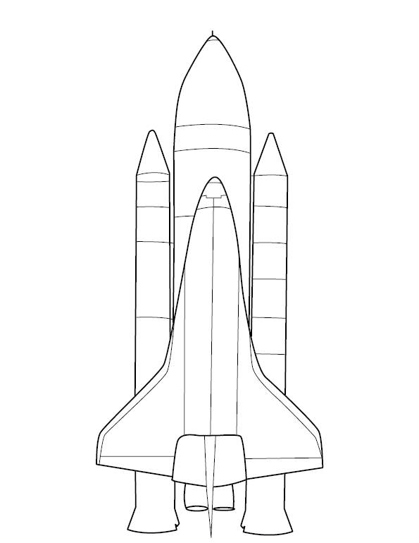 Rocket Colouring Image