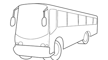 BUS COLOURING PICTURE FOR KIDS | Free Colouring Book for Children