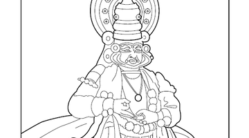 Kathakali Colouring Image | Free Colouring Book for Children