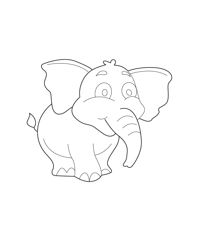 Elephant Colouring Page