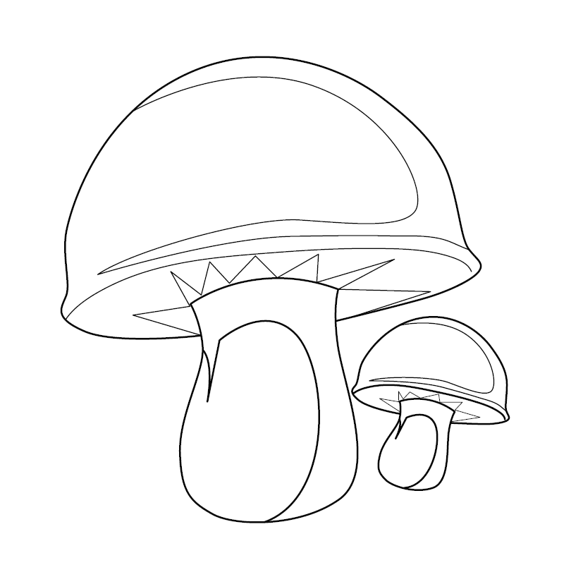 Mushroom Colouring Picture