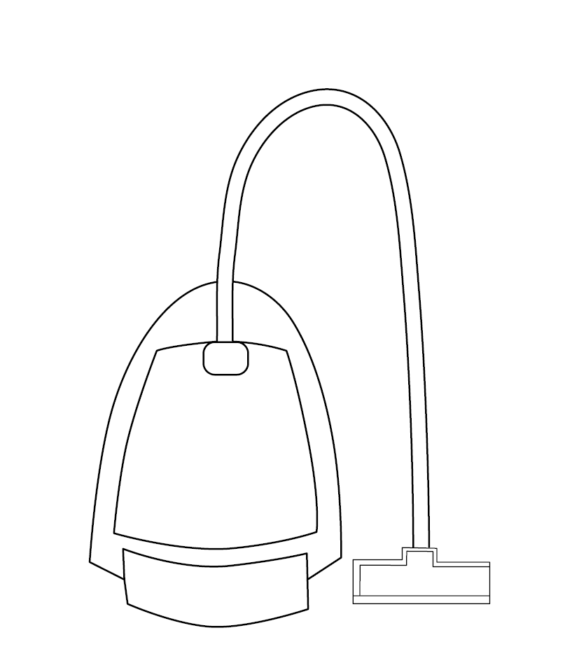 Vacuum Cleaner Colouring Picture