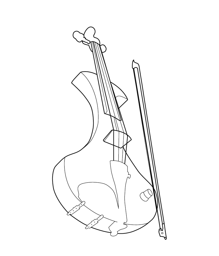 Violin Colouring Image