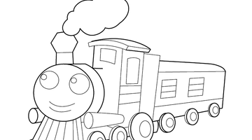 TRAIN  COLOURING IMAGE | Free Colouring Book for Children