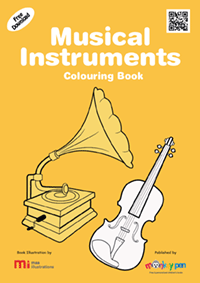 Free Musical Instruments Colouring Book