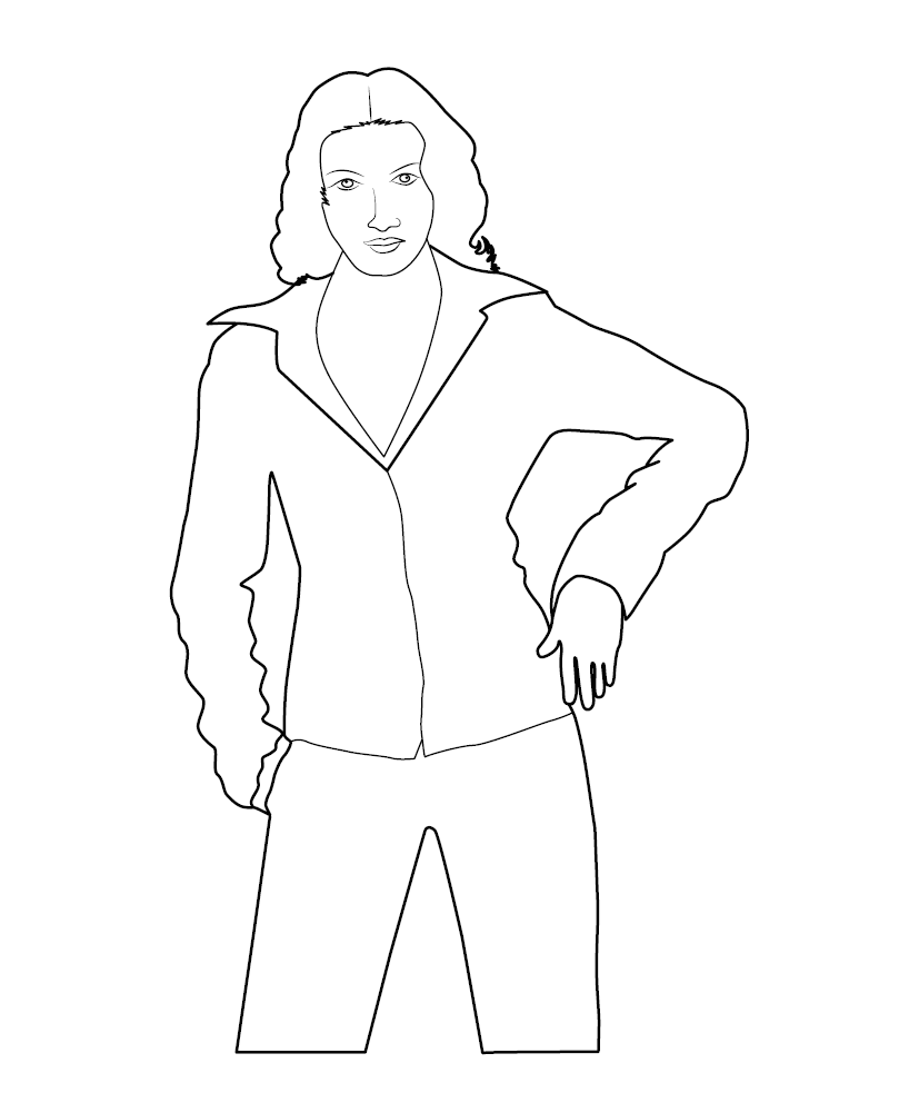 Fashion Colouring Page