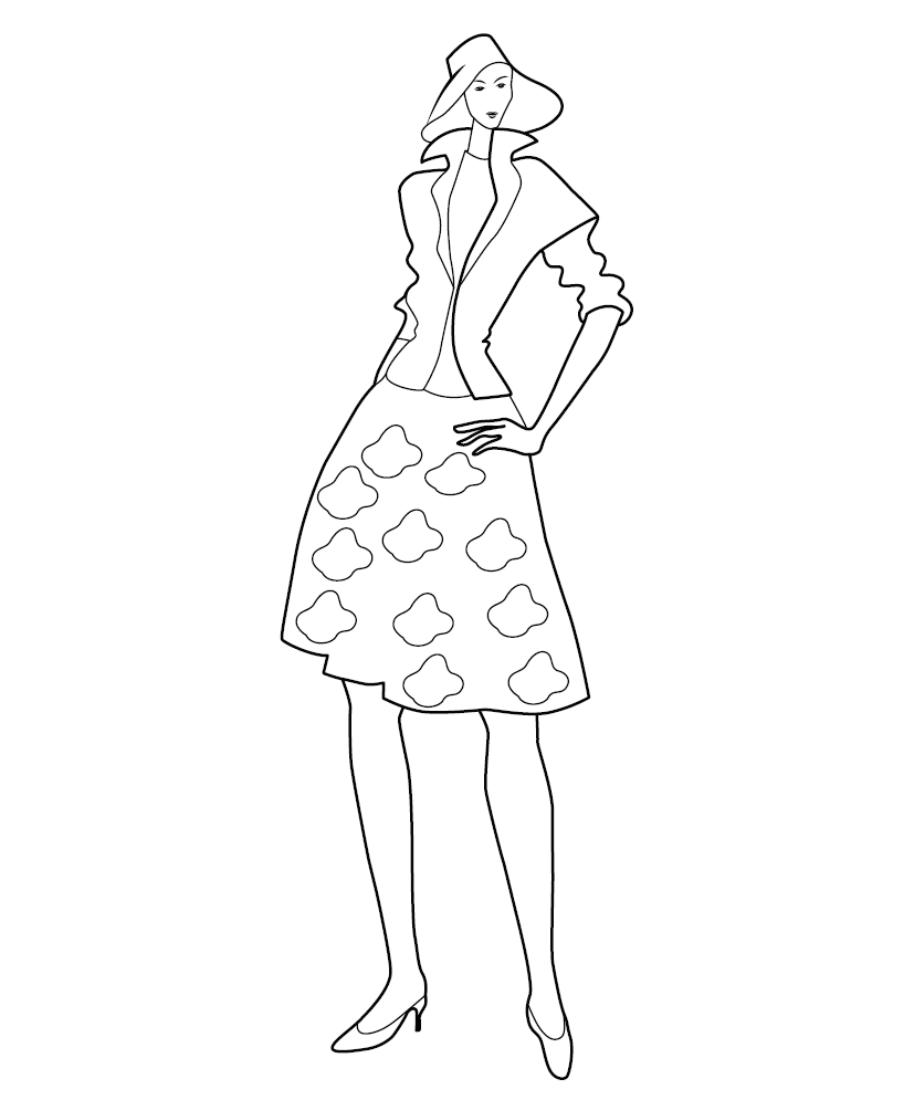 Fashion Colouring Page for Kids