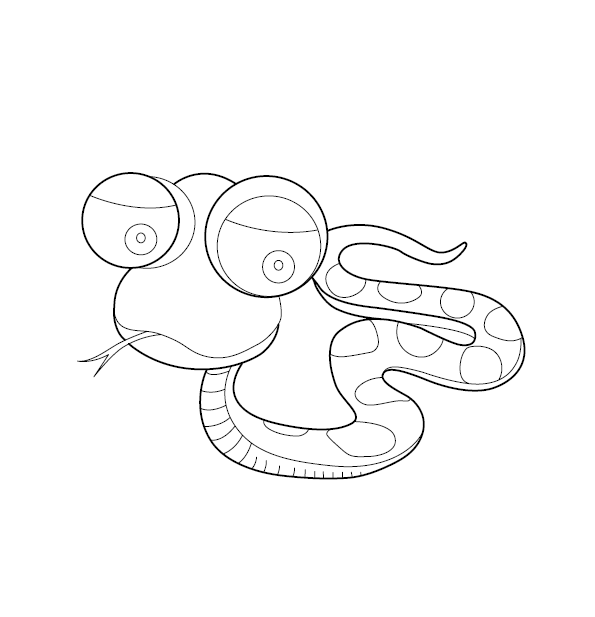 Snake Colouring Image for Kids