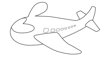 AEROPLANE COLOURING PICTURE | Free Colouring Book for Children