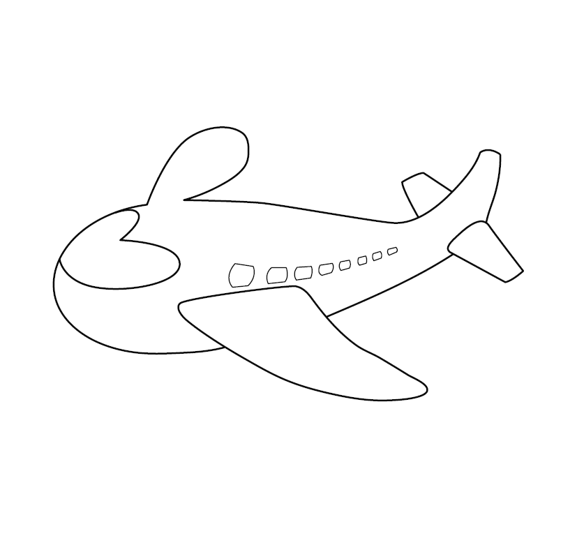 Aeroplane Toy Colouring Picture