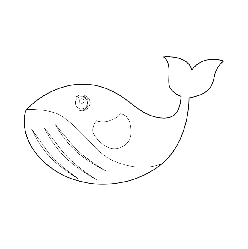 Blue Whale Colouring Image