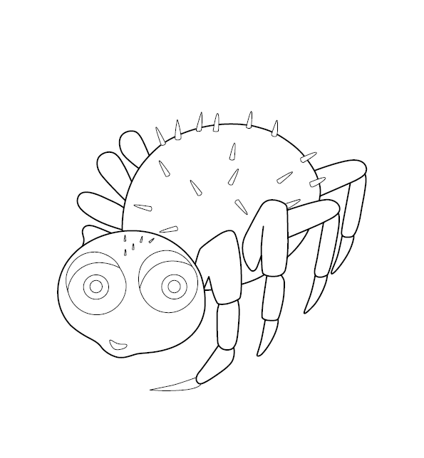 Spider Colouring Sheet