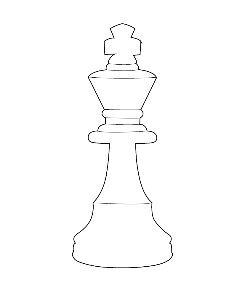 Chess Coin Colouring Image