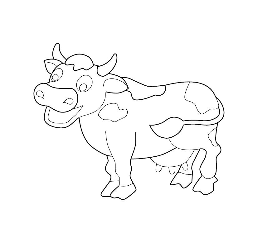  Cow Colouring Page