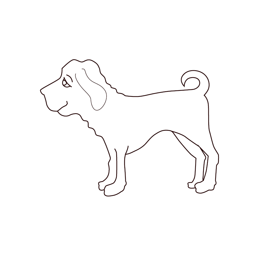 Dog Colouring Image