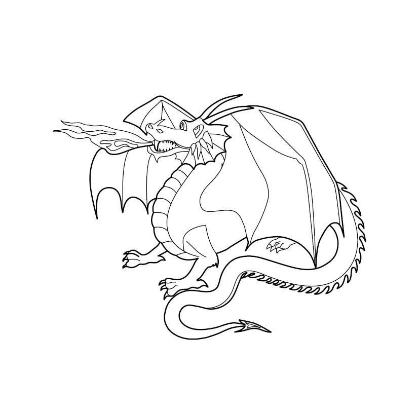 Dragon Colouring Picture