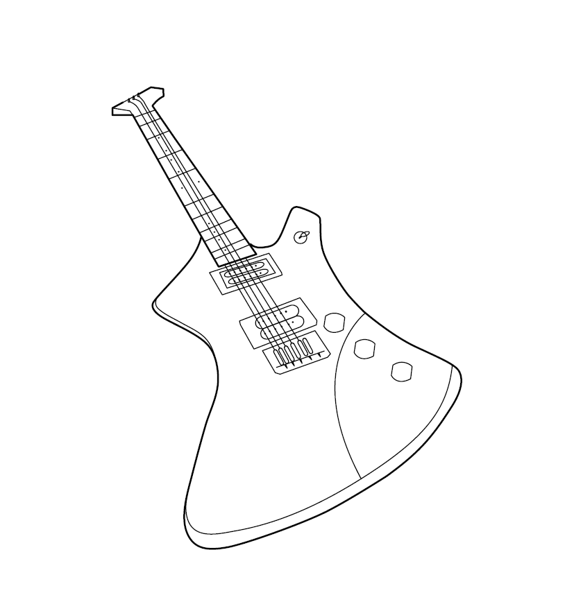 Guitar Colouring Picture