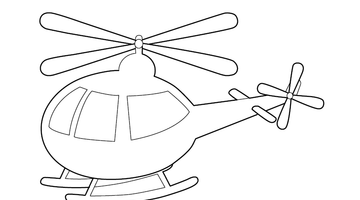 HELICOPTER COLOURING PICTURE | Free Colouring Book for Children