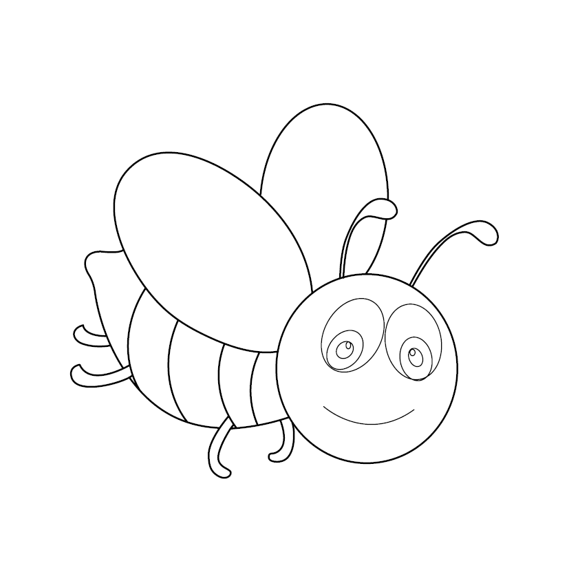 Honeybee Colouring Picture