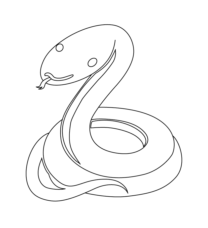 Snake Colouring Picture