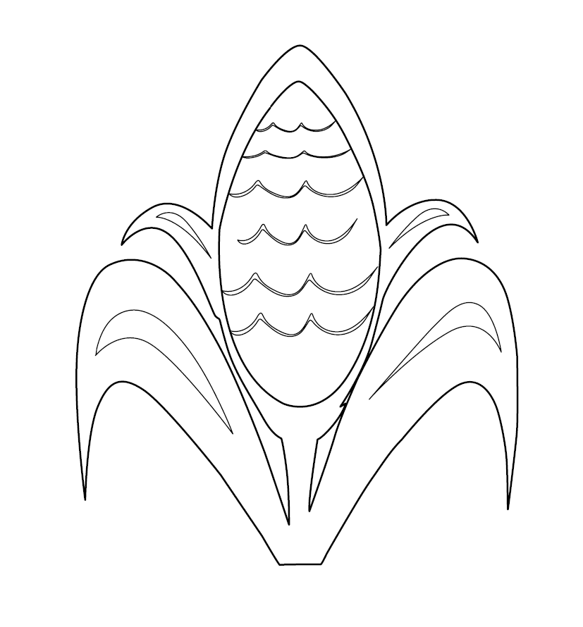 Sweet Corn Colouring Page