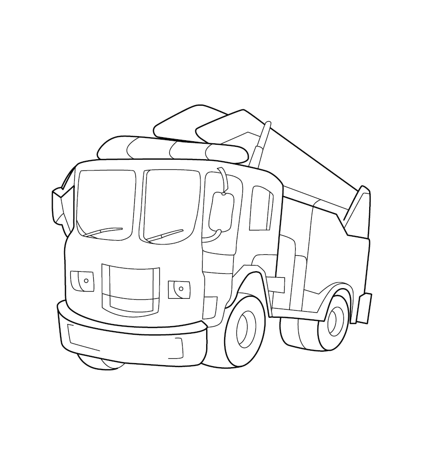 Truck Colouring Picture