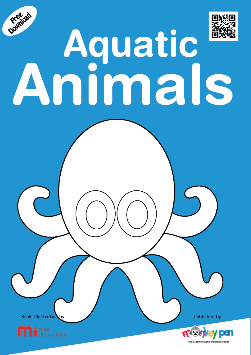 Aquatic Animals Colouring Book