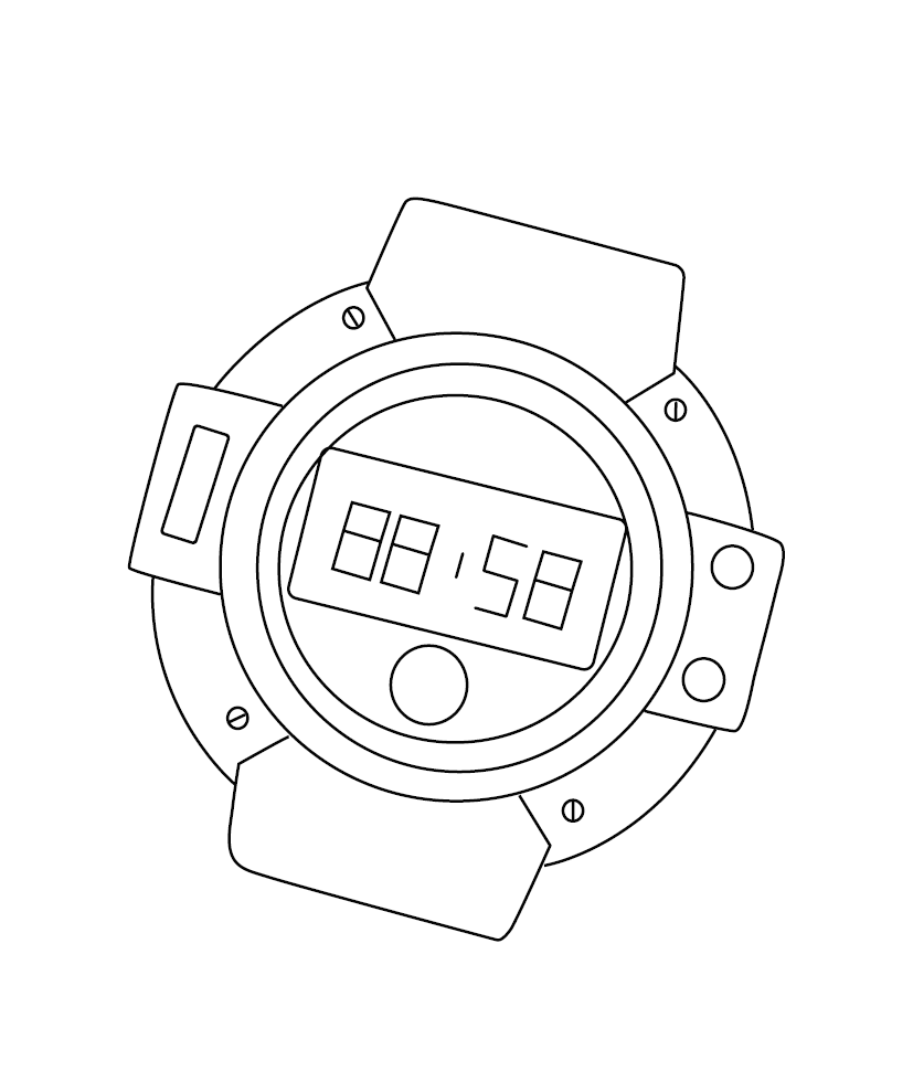 Date and Time Colouring Page