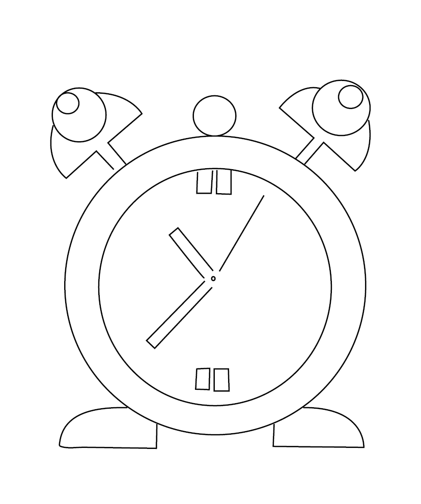 Date and Time Colouring Picture