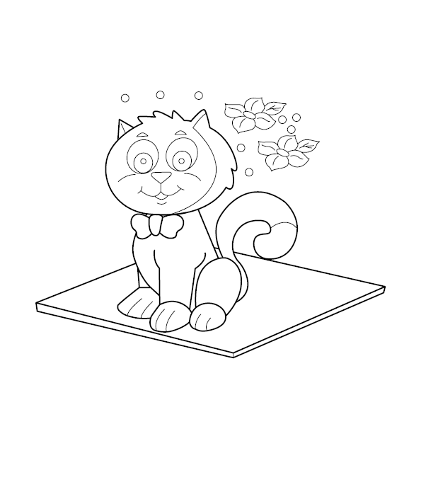 Kitten Colouring Image