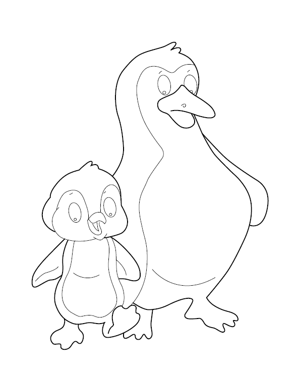 Penguin Colouring Image