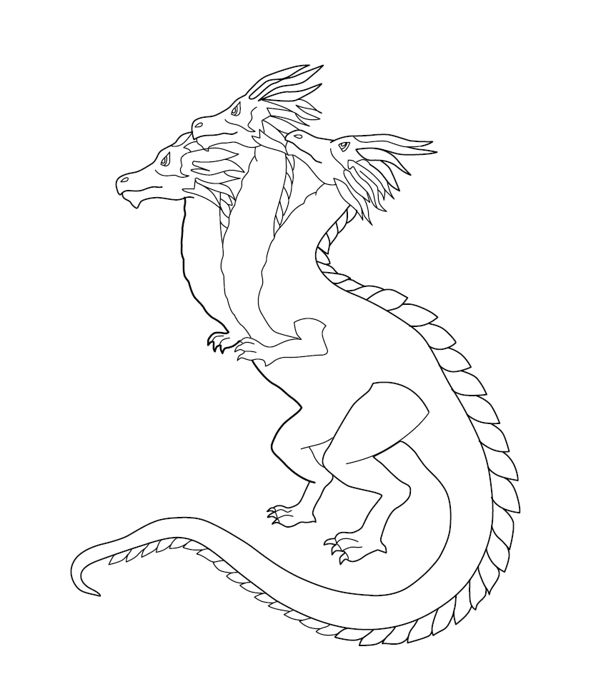 Dragon Colouring Page