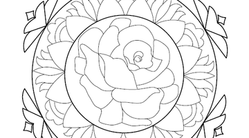 Rangoli Colouring Image | Free Colouring Book for Children