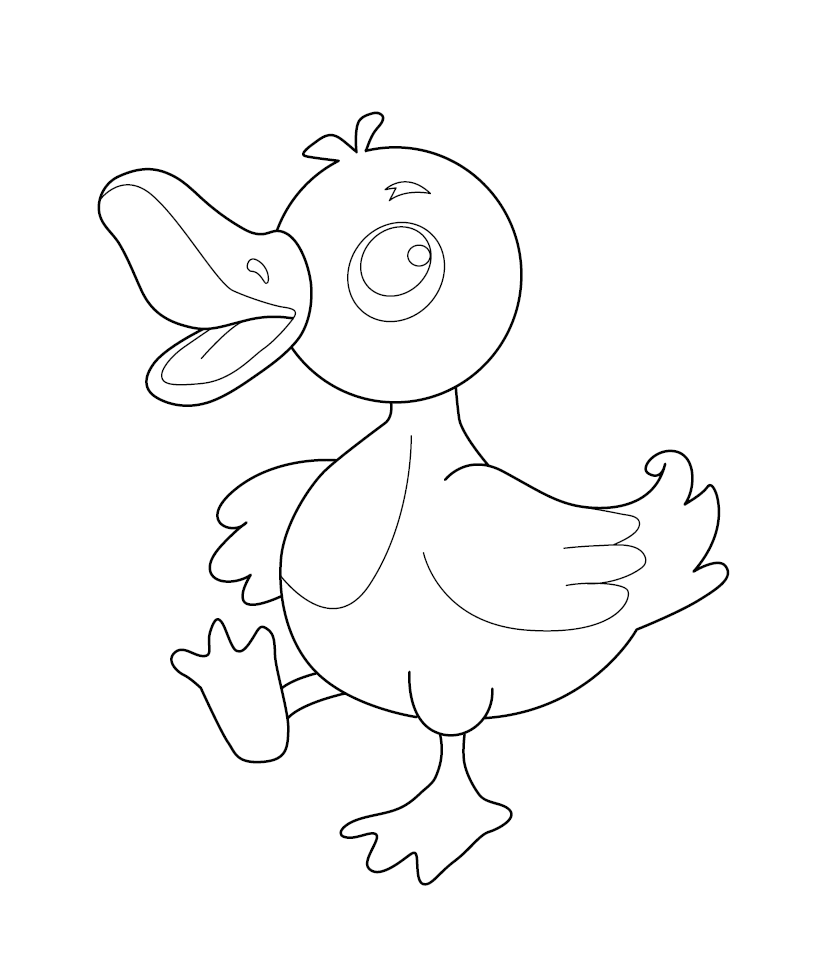 Free Duck Colouring Page