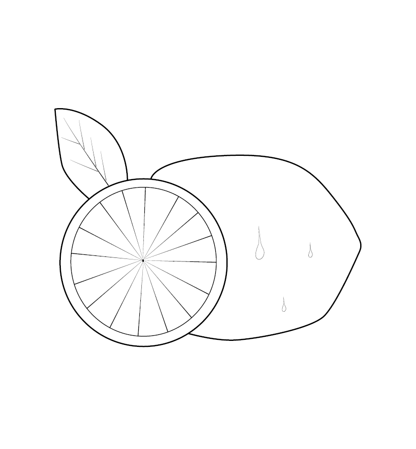 Lemon Colouring Picture