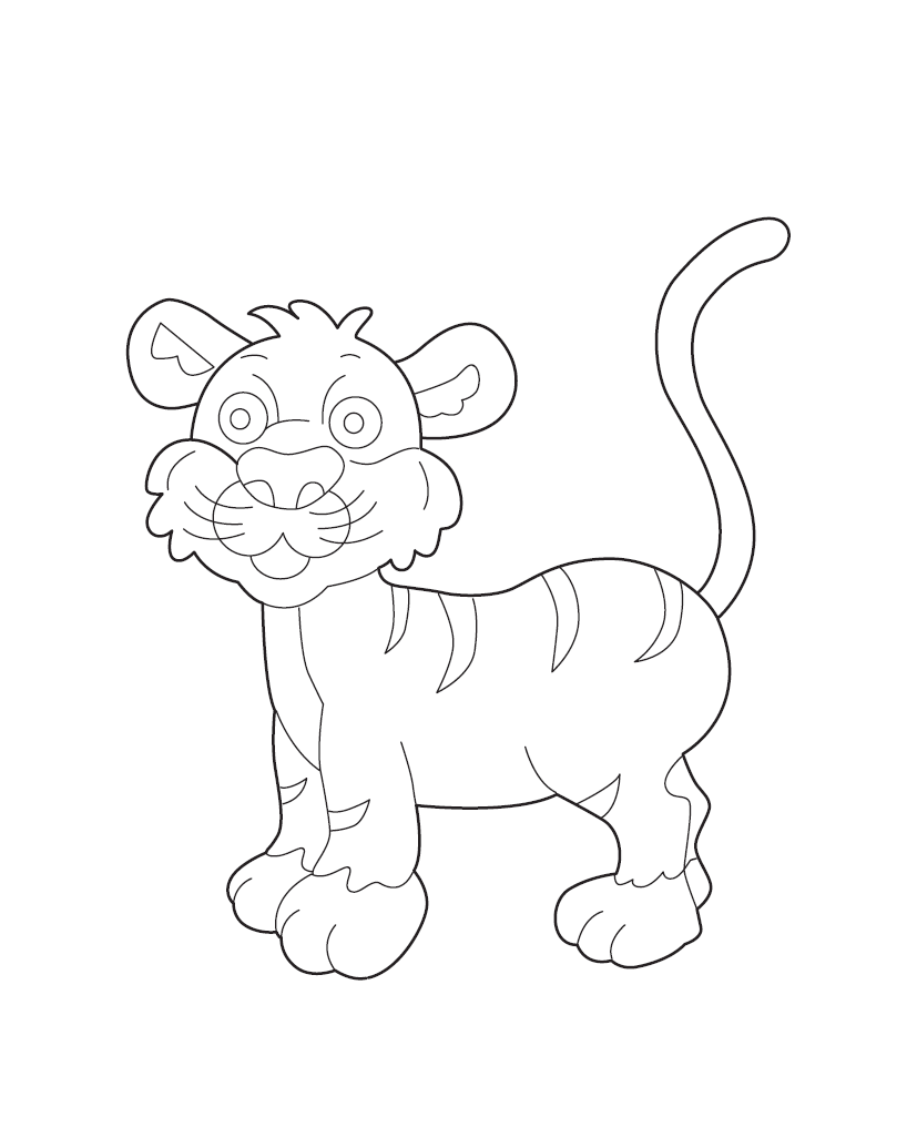 Printable Tiger Colouring Picture