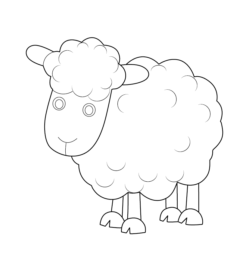 Sheep Colouring Picture