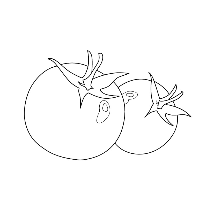 Tomato Colouring Page