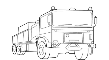 TRUCK COLOURING PAGE | Free Colouring Book for Children