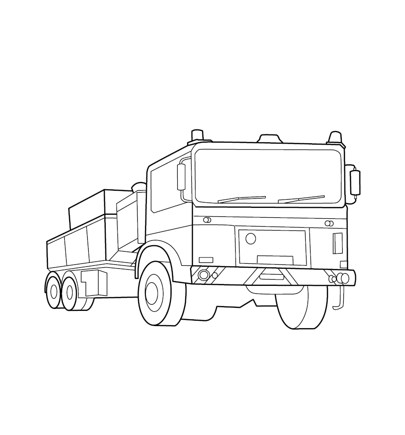 Truck Colouring Page